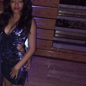 Fashion nova blue sequence dress